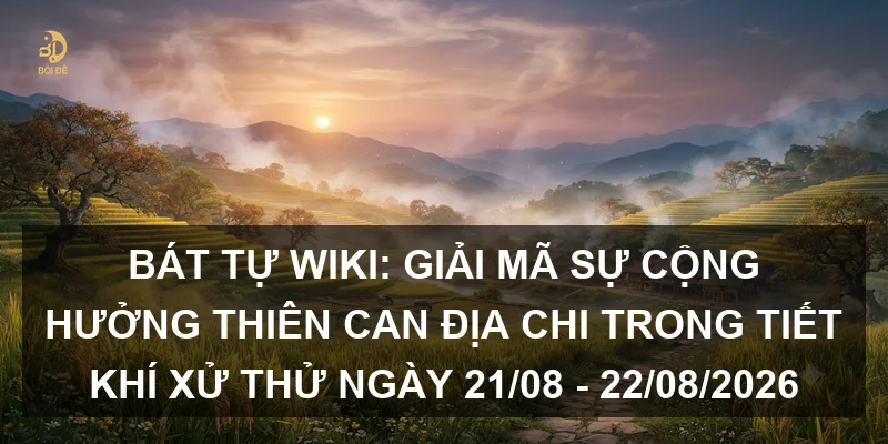 Bát tự wiki: Giải mã sự cộng hưởng Thiên Can Địa Chi trong tiết khí Xử Thử ngày 21/08 - 22/08/2026
