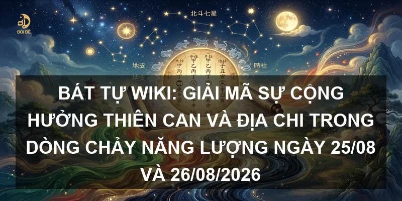 Bát tự wiki: Giải mã sự cộng hưởng Thiên Can và Địa Chi trong dòng chảy năng lượng ngày 25/08 và 26/08/2026