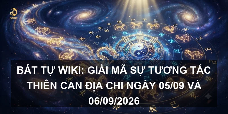 Bát tự wiki: Giải mã sự tương tác Thiên Can Địa Chi ngày 05/09 và 06/09/2026