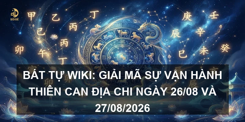 Bát tự wiki: Giải mã sự vận hành Thiên Can Địa Chi ngày 26/08 và 27/08/2026