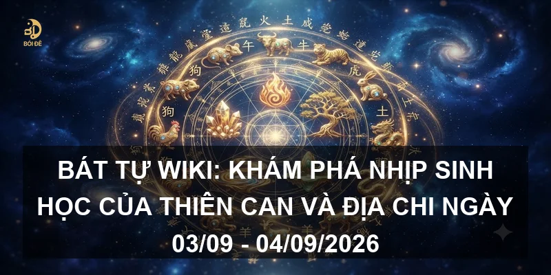Bát tự wiki: Khám phá nhịp sinh học của Thiên Can và Địa Chi ngày 03/09 - 04/09/2026