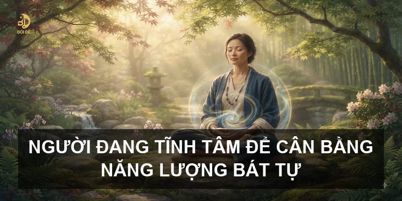 Người đang tĩnh tâm để cân bằng năng lượng Bát tự