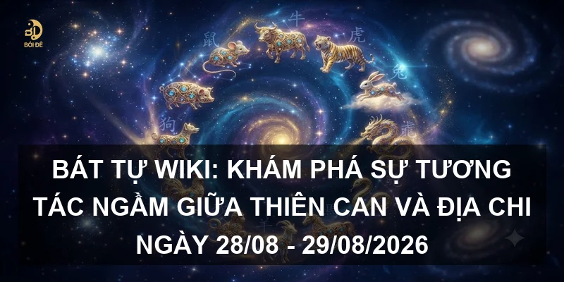 Bát tự wiki: Khám phá sự tương tác ngầm giữa Thiên Can và Địa Chi ngày 28/08 - 29/08/2026