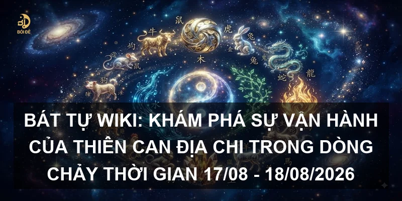 Bát tự wiki: Khám phá sự vận hành của Thiên Can Địa Chi trong dòng chảy thời gian 17/08 - 18/08/2026