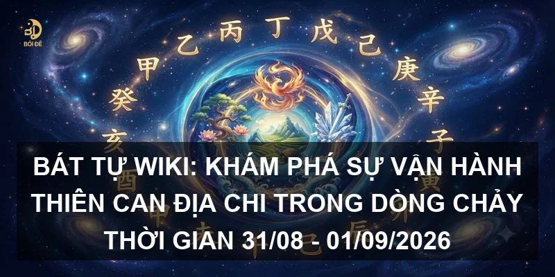 Bát tự wiki: Khám phá sự vận hành Thiên Can Địa Chi trong dòng chảy thời gian 31/08 - 01/09/2026