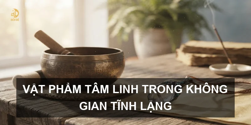 Vật phẩm tâm linh trong không gian tĩnh lặng