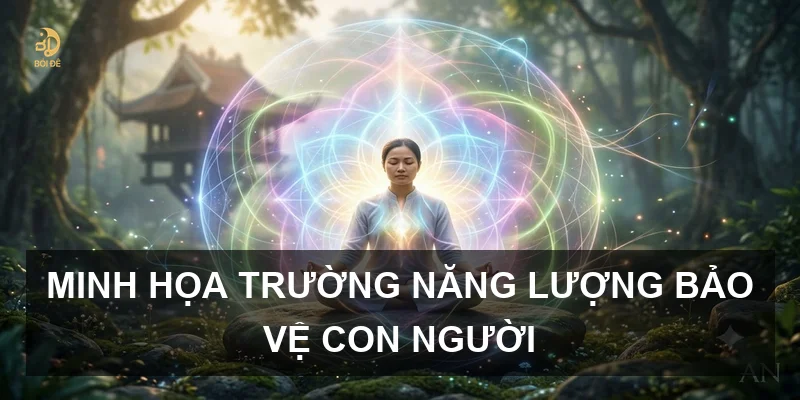 Minh họa trường năng lượng bảo vệ con người