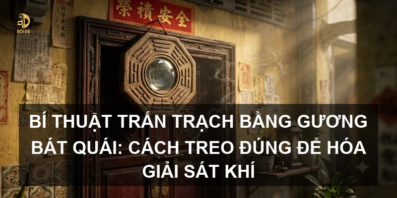 Bí thuật trấn trạch bằng gương bát quái: Cách treo đúng để hóa giải sát khí
