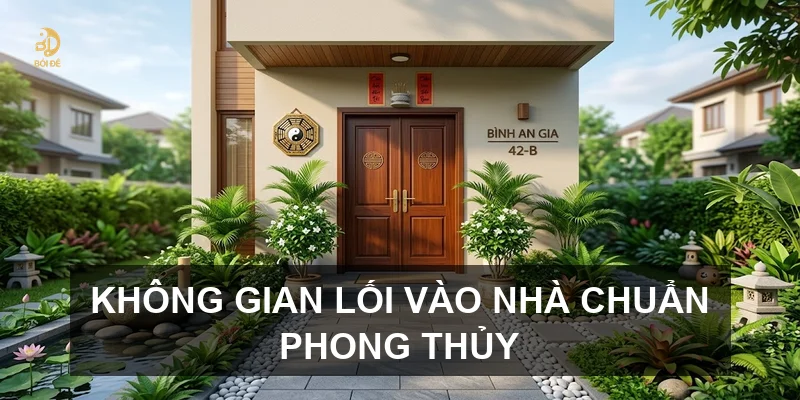 Không gian lối vào nhà chuẩn phong thủy