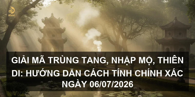 Giải mã Trùng tang, Nhập mộ, Thiên di: Hướng dẫn cách tính chính xác ngày 06/07/2026