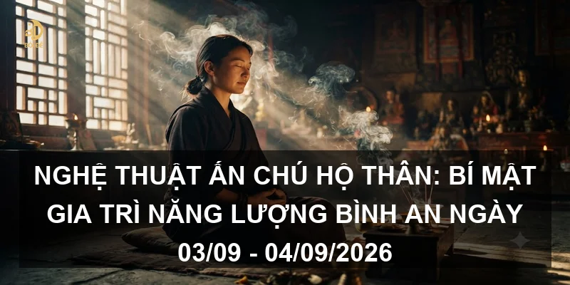 Nghệ thuật Ấn chú hộ thân: Bí mật gia trì năng lượng bình an ngày 03/09 - 04/09/2026