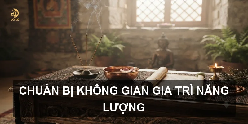 Chuẩn bị không gian gia trì năng lượng