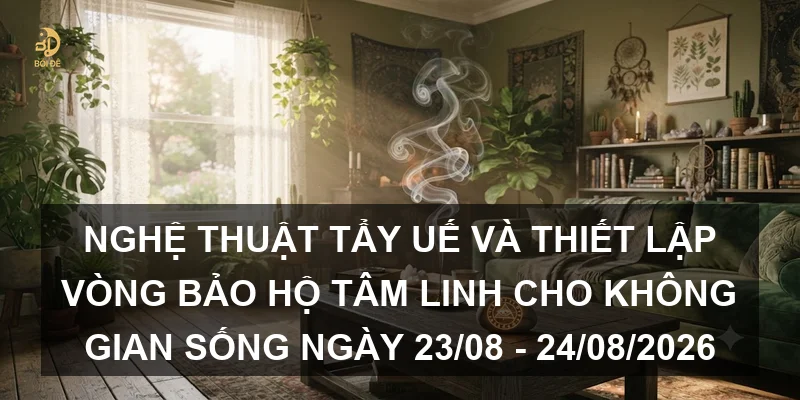 Nghệ thuật tẩy uế và thiết lập vòng bảo hộ tâm linh cho không gian sống ngày 23/08 - 24/08/2026
