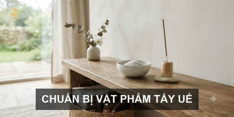 Chuẩn bị vật phẩm tẩy uế