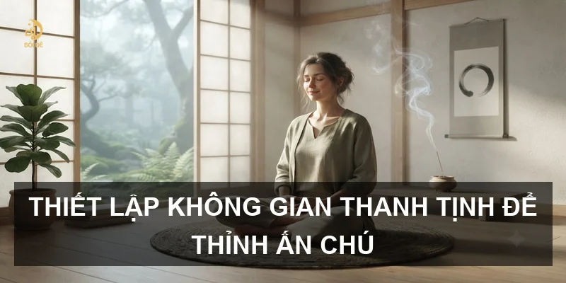 Thiết lập không gian thanh tịnh để thỉnh ấn chú