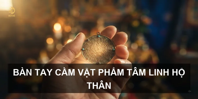 Bàn tay cầm vật phẩm tâm linh hộ thân