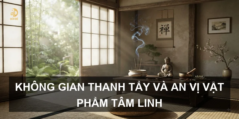 Không gian thanh tẩy và an vị vật phẩm tâm linh