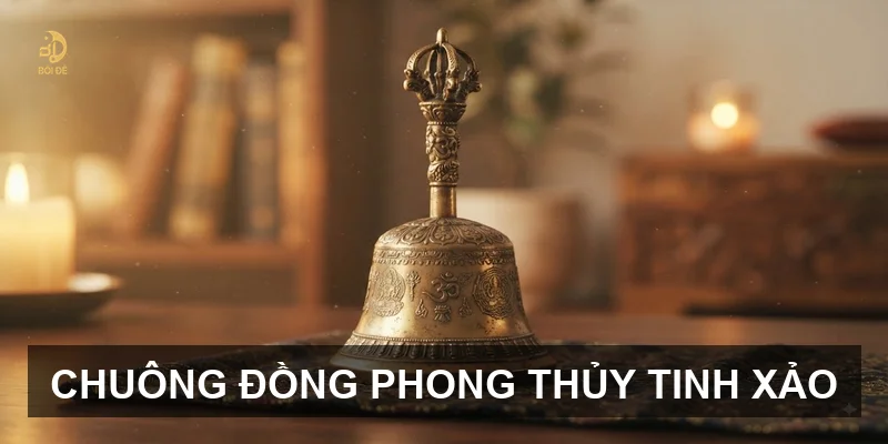 Chuông đồng phong thủy tinh xảo