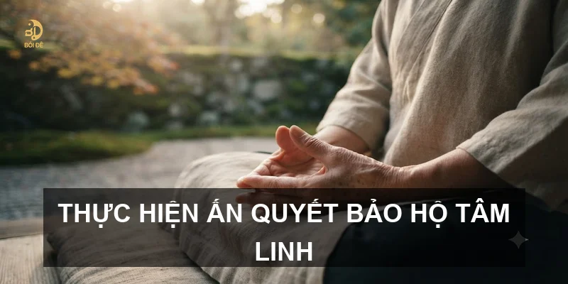 Thực hiện ấn quyết bảo hộ tâm linh