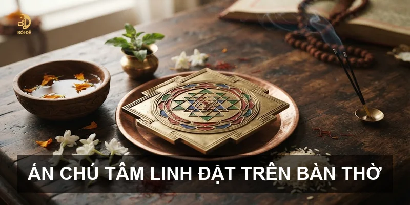 Ấn chú tâm linh đặt trên bàn thờ