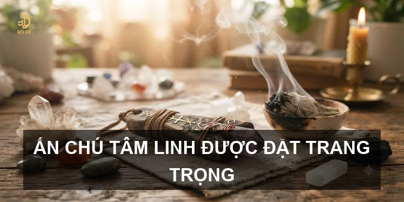 Ấn chú tâm linh được đặt trang trọng