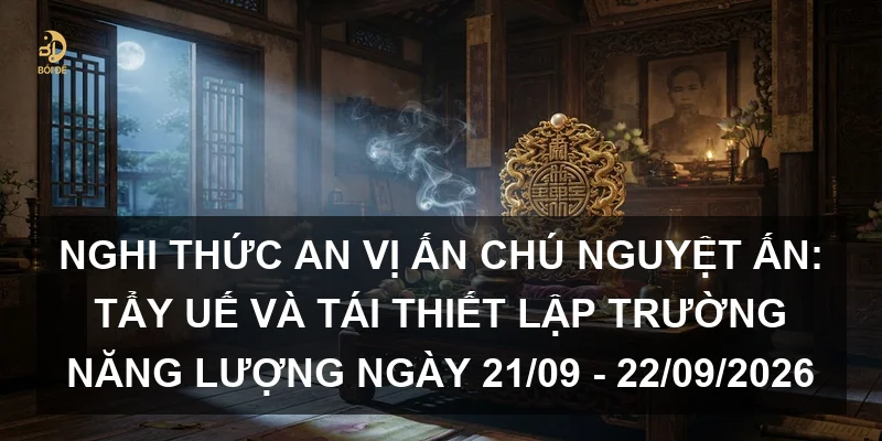 Nghi thức an vị Ấn chú Nguyệt Ấn: Tẩy uế và tái thiết lập trường năng lượng ngày 21/09 - 22/09/2026