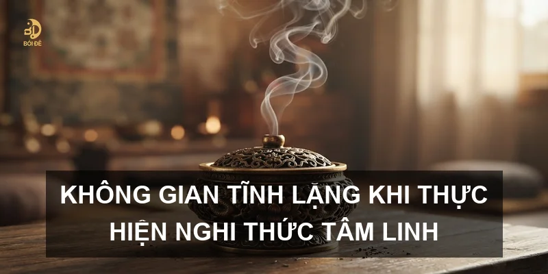 Không gian tĩnh lặng khi thực hiện nghi thức tâm linh