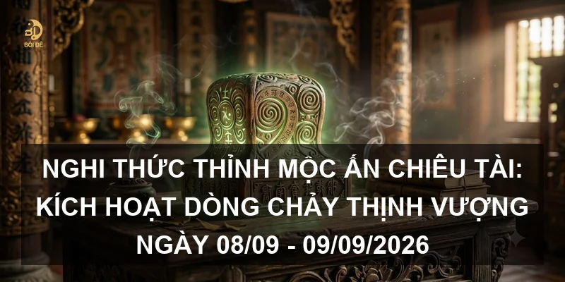 Nghi thức thỉnh Mộc Ấn chiêu tài: Kích hoạt dòng chảy thịnh vượng ngày 08/09 - 09/09/2026