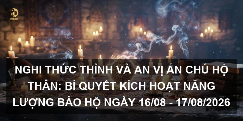 Nghi thức thỉnh và an vị Ấn chú hộ thân: Bí quyết kích hoạt năng lượng bảo hộ ngày 16/08 - 17/08/2026