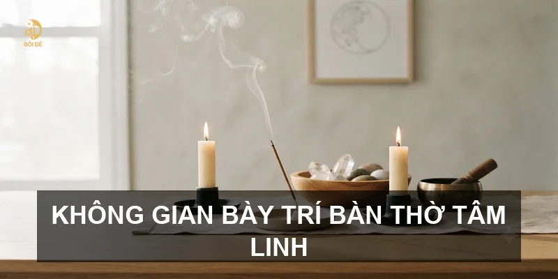 Không gian bày trí bàn thờ tâm linh