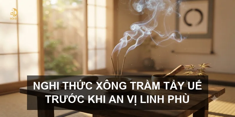 Nghi thức xông trầm tẩy uế trước khi an vị linh phù