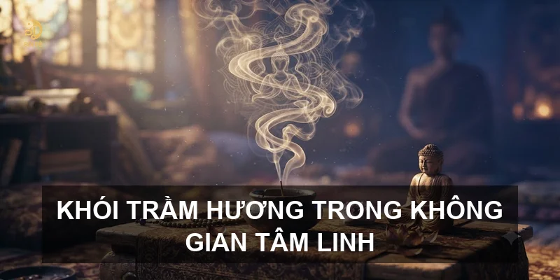 Khói trầm hương trong không gian tâm linh