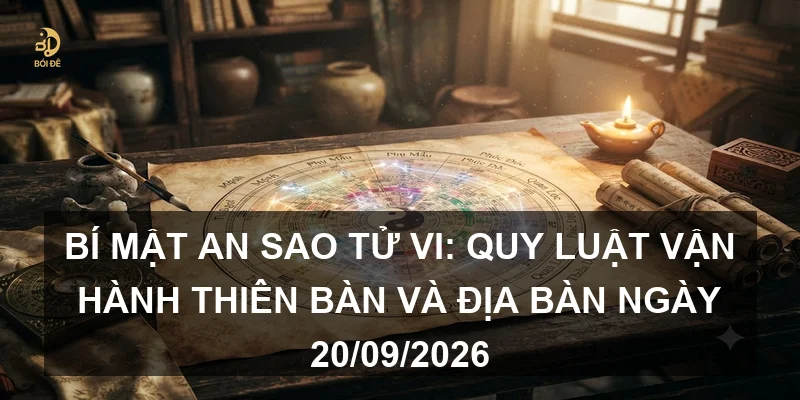 Bí mật an sao Tử Vi: Quy luật vận hành Thiên bàn và Địa bàn ngày 20/09/2026