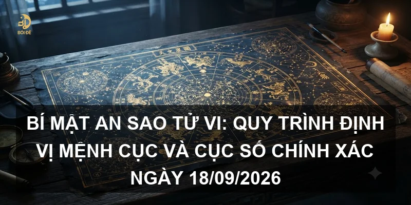 Bí mật an sao Tử Vi: Quy trình định vị Mệnh cục và Cục số chính xác ngày 18/09/2026