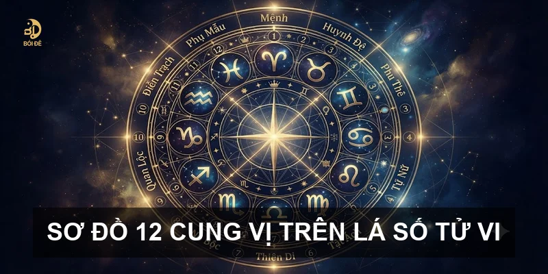 Sơ đồ 12 cung vị trên lá số Tử vi