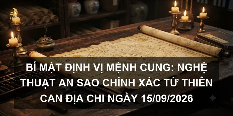 Bí mật định vị Mệnh cung: Nghệ thuật an sao chính xác từ Thiên can Địa chi ngày 15/09/2026
