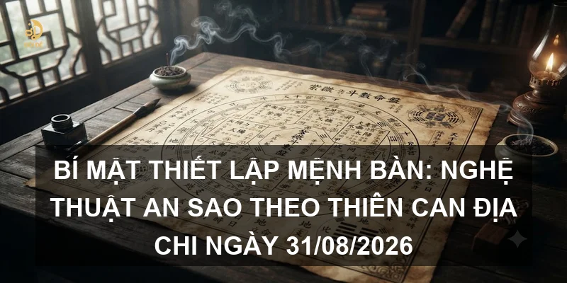 Bí mật thiết lập Mệnh bàn: Nghệ thuật an sao theo Thiên can Địa chi ngày 31/08/2026