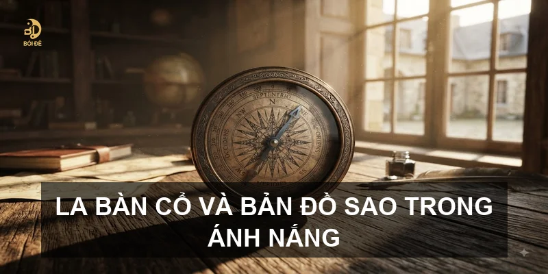 La bàn cổ và bản đồ sao trong ánh nắng