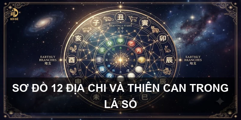 Sơ đồ 12 địa chi và thiên can trong lá số