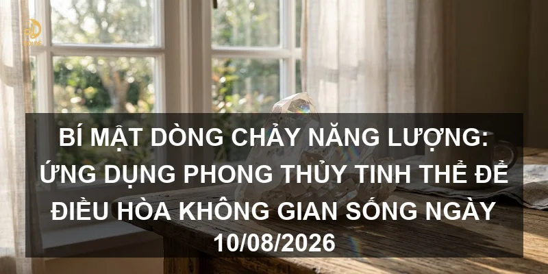 Bí mật dòng chảy năng lượng: Ứng dụng phong thủy tinh thể để điều hòa không gian sống ngày 10/08/2026