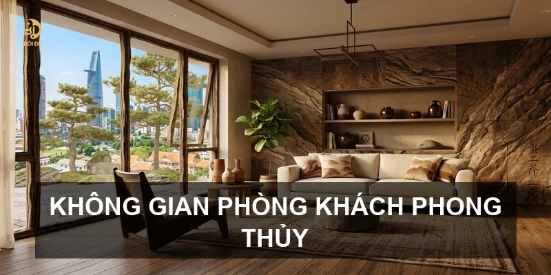 Không gian phòng khách phong thủy