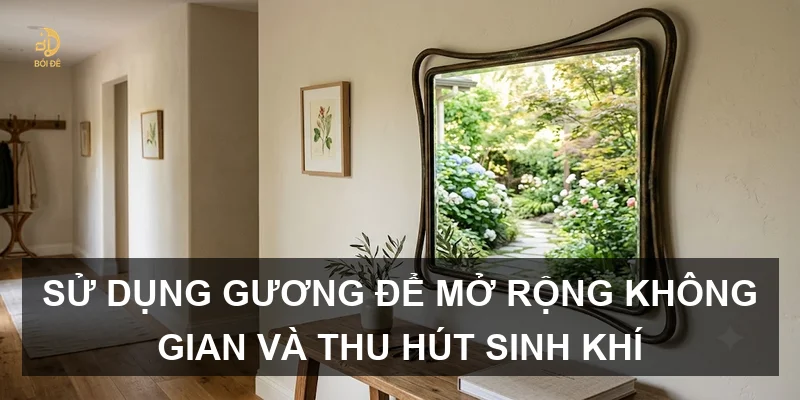 Sử dụng gương để mở rộng không gian và thu hút sinh khí