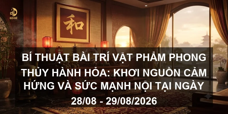 Bí thuật bài trí vật phẩm phong thủy hành Hỏa: Khơi nguồn cảm hứng và sức mạnh nội tại ngày 28/08 - 29/08/2026