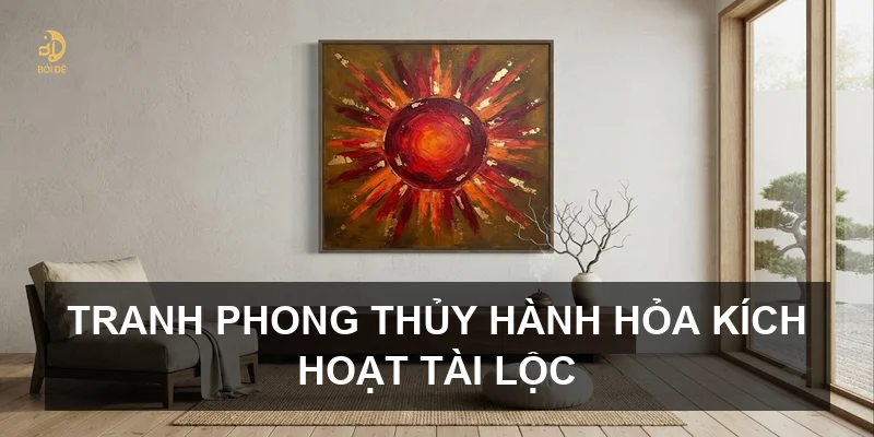 Tranh phong thủy hành Hỏa kích hoạt tài lộc