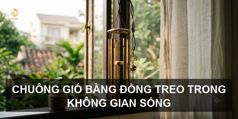 Chuông gió bằng đồng treo trong không gian sống