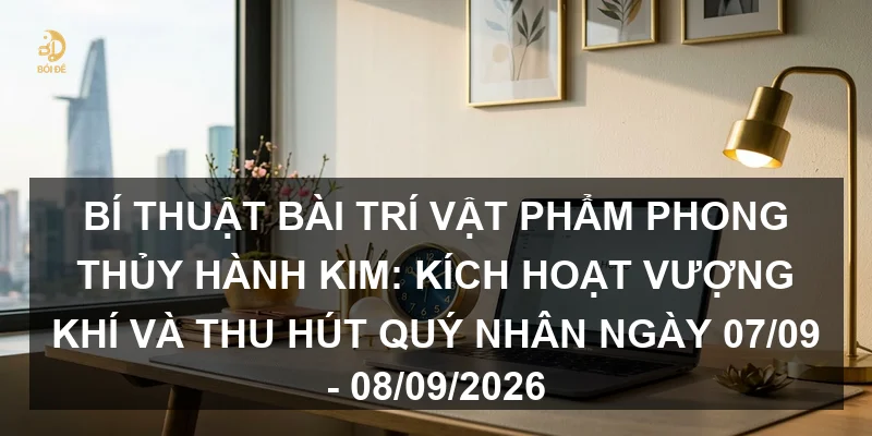 Bí thuật bài trí vật phẩm phong thủy hành Kim: Kích hoạt vượng khí và thu hút quý nhân ngày 07/09 - 08/09/2026
