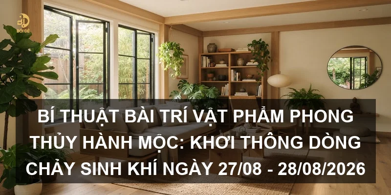 Bí thuật bài trí vật phẩm phong thủy hành Mộc: Khơi thông dòng chảy sinh khí ngày 27/08 - 28/08/2026