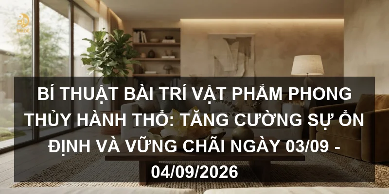 Bí thuật bài trí vật phẩm phong thủy hành Thổ: Tăng cường sự ổn định và vững chãi ngày 03/09 - 04/09/2026
