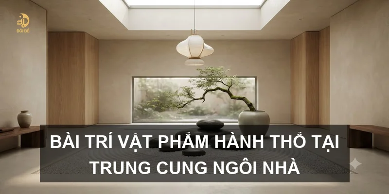 Bài trí vật phẩm hành Thổ tại trung cung ngôi nhà