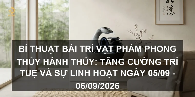 Bí thuật bài trí vật phẩm phong thủy hành Thủy: Tăng cường trí tuệ và sự linh hoạt ngày 05/09 - 06/09/2026